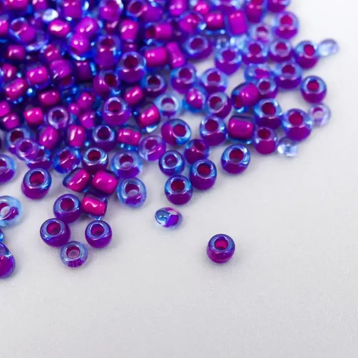 Бисер круглый размер 12/0 прозрачный «Сиреневый» 20 г Бисер круглый размер 12/0 прозрачный «Сиреневый» 20 г