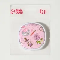 Зеркало складное &laquo;Романтика&raquo;, 7.5&times;7.5 см, с увеличением х2, розовое