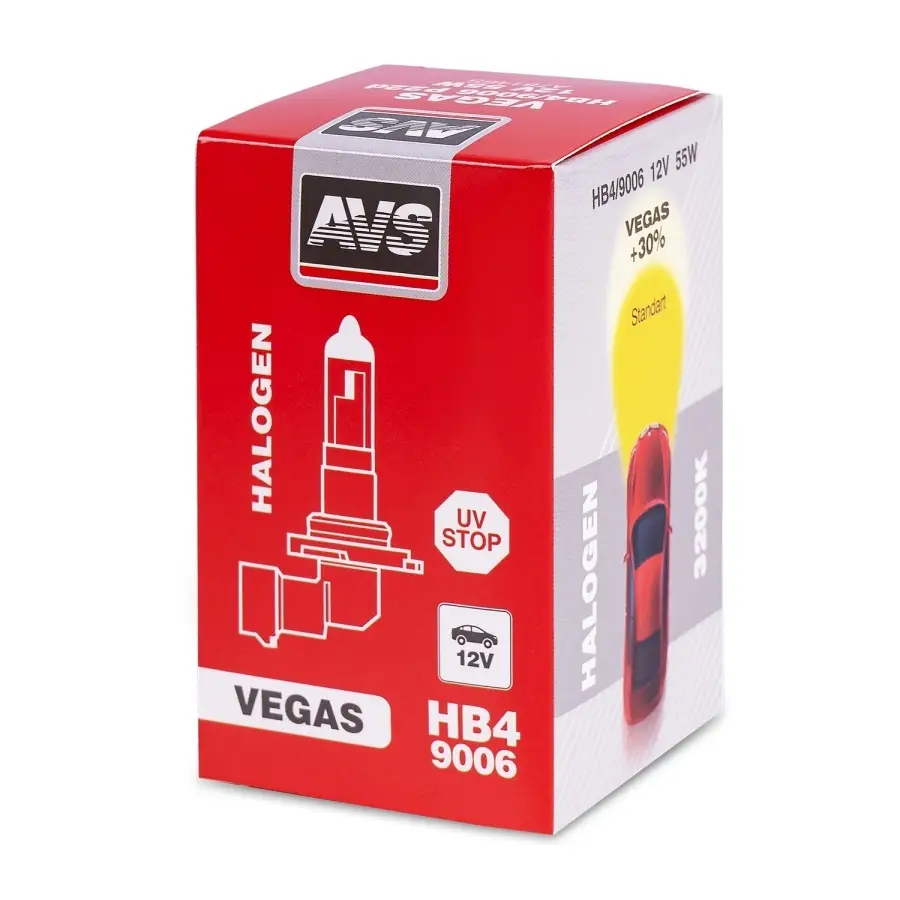 Галогенная лампа AVS Vegas HB4/9006.12V.51W.1шт.