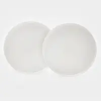 Тарелки Magistro White Snow, набор 2 шт., d=20 см, фарфор, белые