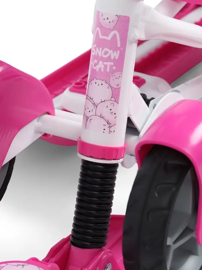 Снегокат «Котики», с родительской ручкой, со спинкой, розовый, ТС6-СЛ/К Snow Cat Снегокат «Котики», с родительской ручкой, со спинкой, розовый, ТС6-СЛ/К Snow Cat