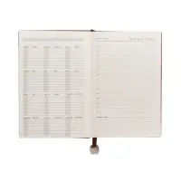 Ежедневник недатированный формат А5, 80л, линия, с ручкой, подар коробка, Коричневый