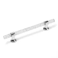 Ручка-скоба CAPPIO PK106, м/о 128 мм, d=12 мм, пластик, цвет прозрачный/хром Ручка-скоба CAPPIO PK106, м/о 128 мм, d=12 мм, пластик, цвет прозрачный/хром