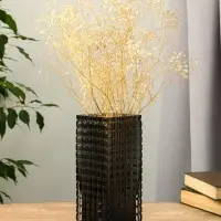 Ваза для цветов &laquo;Валери&raquo;, кубики, 24.5&times;10 см, стекло, серая