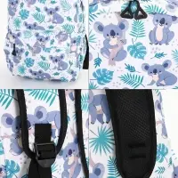 Рюкзак школьный на молнии, с принтами, карманами, размер 28&times;14&times;43 см, белый