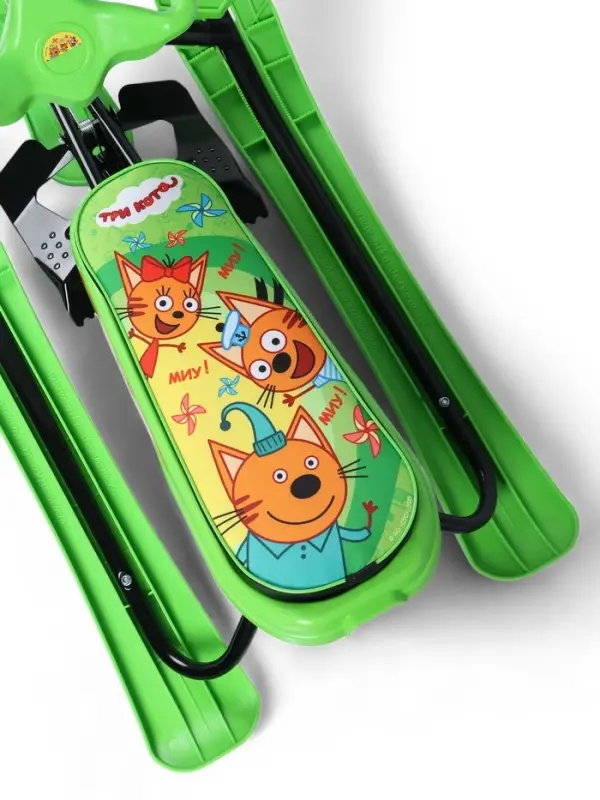 Снегокат &laquo;Три Кота&raquo;, зелёный, СНК/ТК Nika Kids