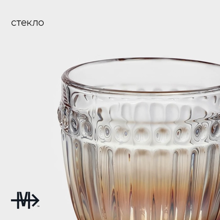 Бокал для вина из стекла Magistro «Босфор», 250 мл, 8,5×16,5 см, цвет градиент золото Бокал для вина из стекла Magistro «Босфор», 250 мл, 8,5×16,5 см, цвет градиент золото