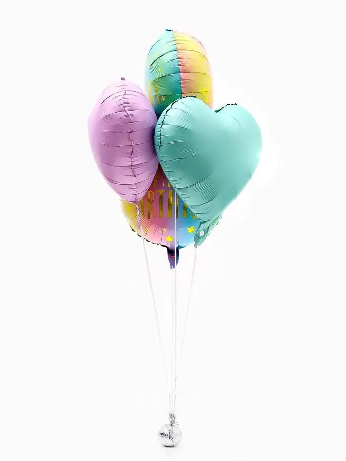 Воздушные шары фольгированные &laquo;Happy birthday&raquo;, набор 5 шт.