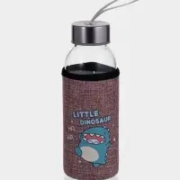 Бутылка для воды в чехле &laquo;Дино&raquo;, 300 мл, h=17 см, стекло, рисунок МИКС