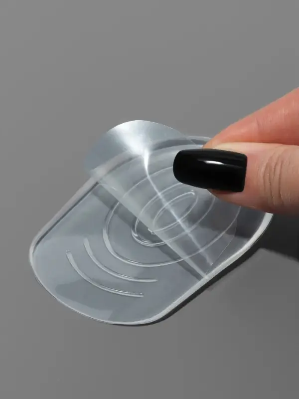 Подпяточники для обуви, с протектором, на клеевой основе, силиконовые, 8.7&times;5.7 см, пара, прозрачные