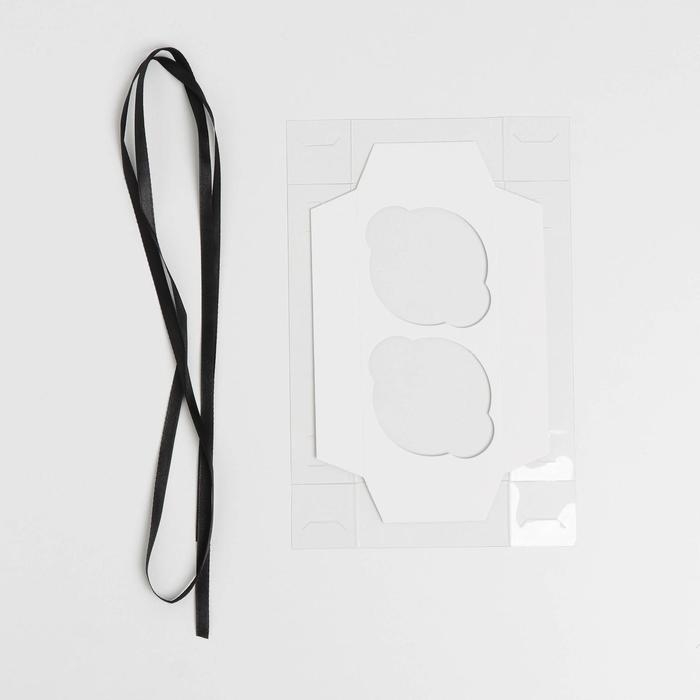 Коробка для капкейков, кондитерская упаковка с PVC крышкой, 2 ячейки, «23 февраля», 16 х 8 х 10 см