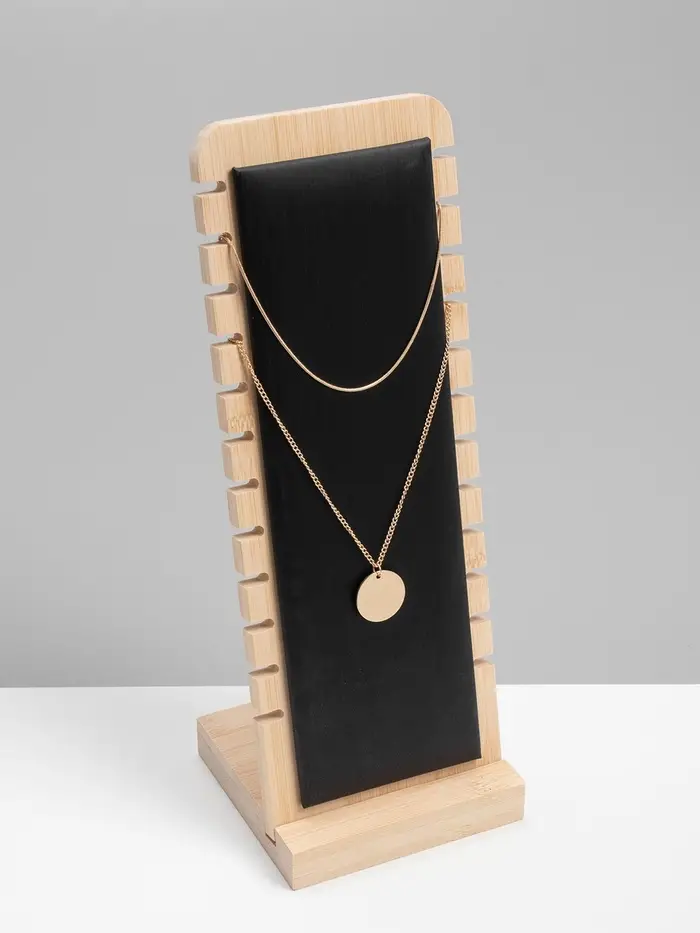 Подставка под цепочки QF, на 12 мест, 10&times;10&times;27 см, чёрная