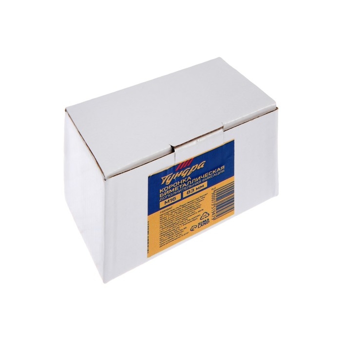 Коронка биметаллическая ТУНДРА, 83 мм, M16 с дополнительной фиксацией Коронка биметаллическая ТУНДРА, 83 мм, M16 с дополнительной фиксацией