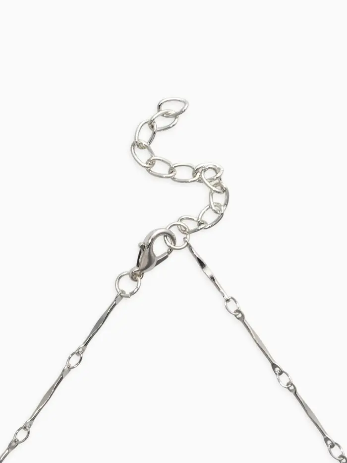 Колье "Летний вайб" море, цветное в серебре