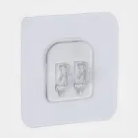 Крючки для полок самоклеящиеся, 5.6&times;5.6 см, 10 шт., прозрачная основа
