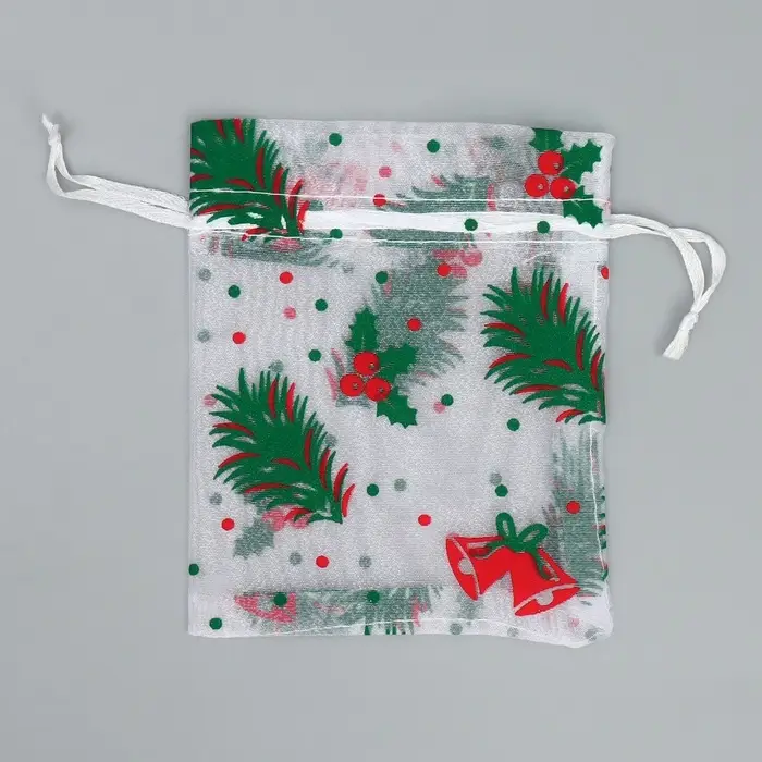 Мешочек подарочный органза «Рябина», 10 х 12 см +/- 1.5 см Мешочек подарочный органза «Рябина», 10 х 12 см +/- 1.5 см