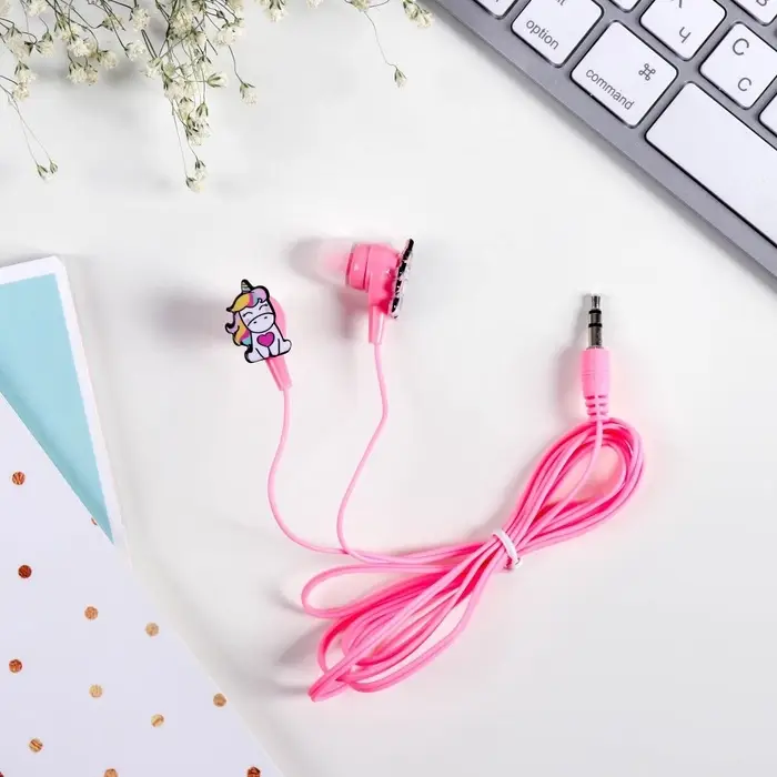 Наушники выкуумные, «Единорог», 11 х 20,8 см Наушники выкуумные, «Единорог», 11 х 20,8 см