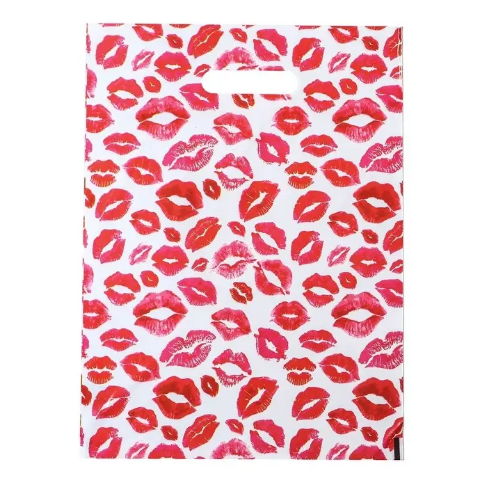 Пакет полиэтиленовый с вырубной ручкой &laquo;Поцелуи&raquo; 30&times;40 см, 50 мкм