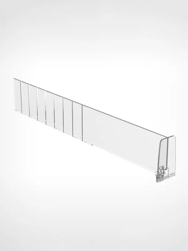 Пластиковый обламывающийся разделитель c передним ограничителем 6 см, 18.5-38.5&times;3.5&times;6 см