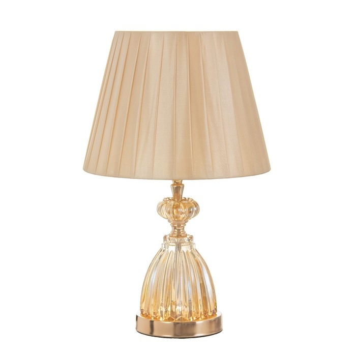 Лампа настольная с подсветкой Лампа настольная с подсветкой "Яна" 1x60Вт E27 золото 25х25х43 см RISALUX
