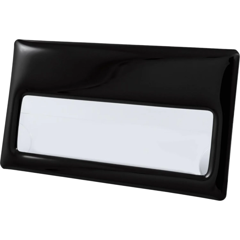 Бейдж с окном для сменной информации,  размер  70x40 мм, черный, на магните