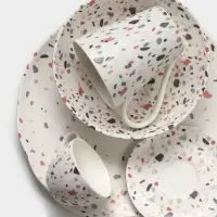 Салатники Magistro Terazzo, 1.4 л, 20&times;9 см, набор 2 шт., фарфор, белые