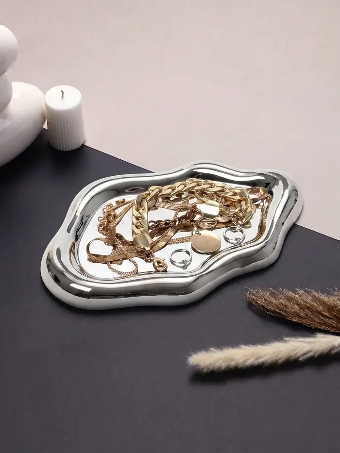Подставка под украшения &laquo;Абстракция&raquo;, универсальная, 19.5&times;13.5&times;1.5 см, цвет серебро