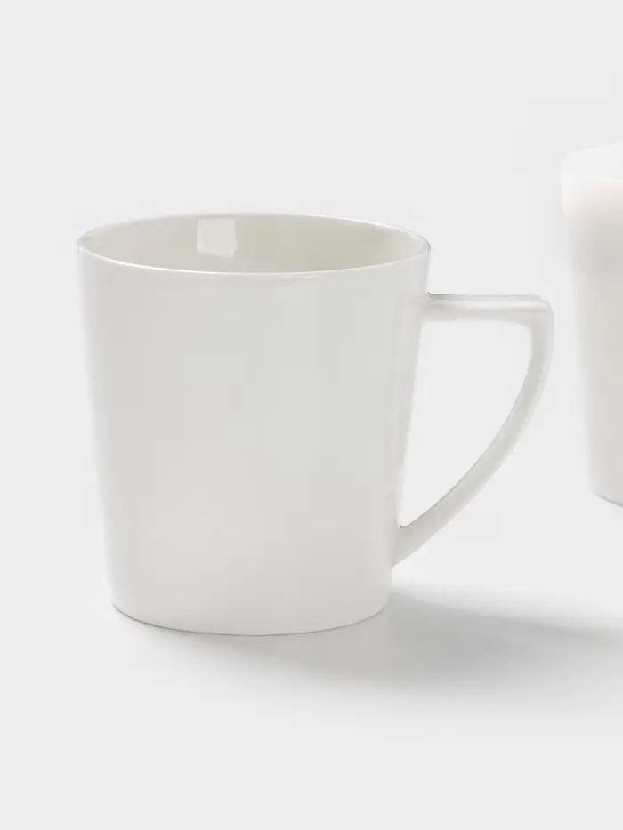 Кружки Magistro White Snow, набор 2 шт., 340 мл, фарфор, белые
