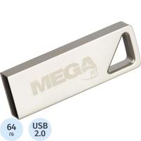 Флеш-память Promega Jet 64GB USB2.0 серебро, металл, под лого NTU326U2064GS