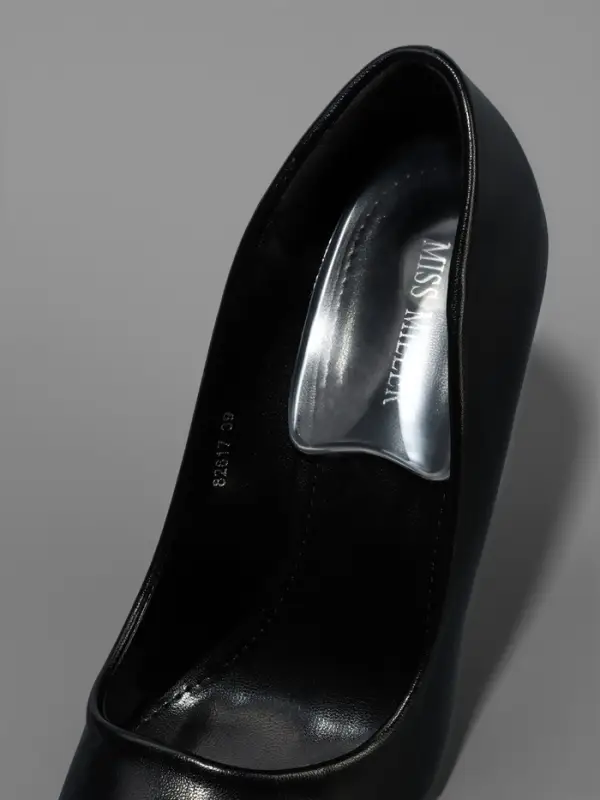 Подпяточники для обуви, на клеевой основе, силиконовые, 9.5&times;5.5 см, пара, прозрачные