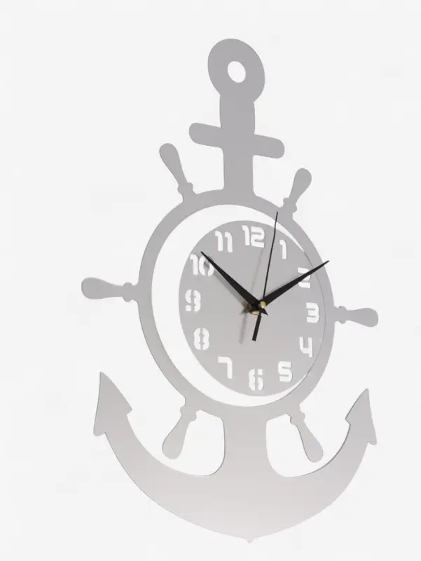 Часы настенные интерьерные &laquo;Якорь&raquo;, 3D, наклейка, 45&times;31 см