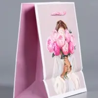 Пакет подарочный "Момент для себя" ламинированый 11,5 х 14,5 х 6,5 см