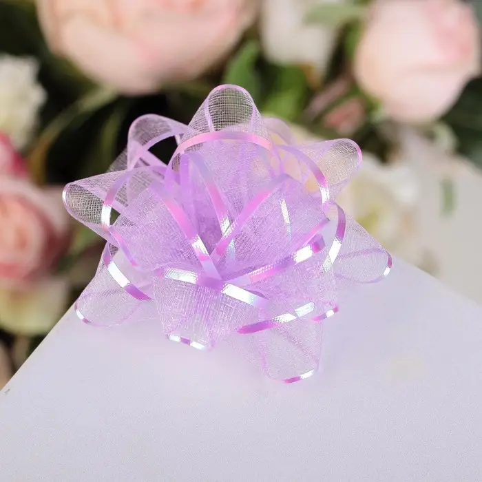 Бант - звезда №7.5 «Золотая полоса», МИКС