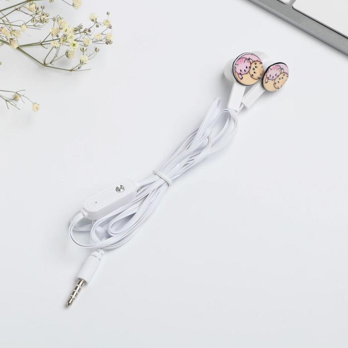 Наушники вакуумные в пакете «Meow-вечеринка», с микрофоном, 10 х 15 см Наушники вакуумные в пакете «Meow-вечеринка», с микрофоном, 10 х 15 см