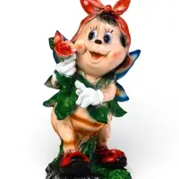 Садовая фигура из полистоуна &laquo;Пчёлка в платке&raquo;, 25&times;26&times;50 см