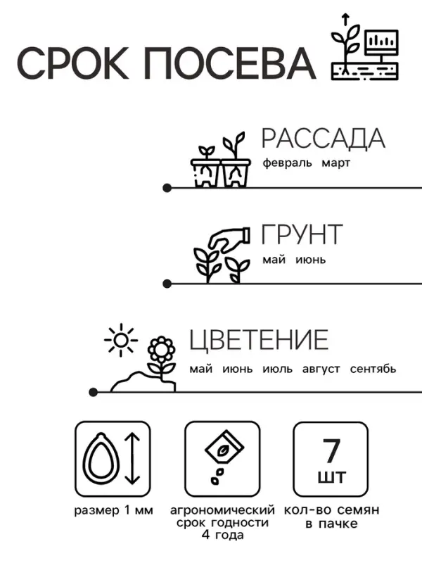 Семена  Петуния мини "Малыш" F1 многоцветковая,смесь окрасок, 7 шт