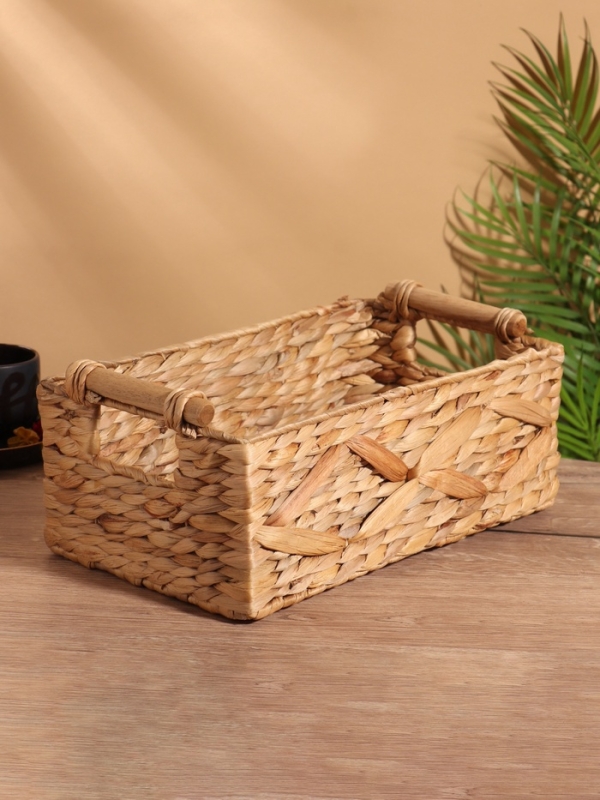 Корзина плетеная 35x20x15 см, водный гиацинт