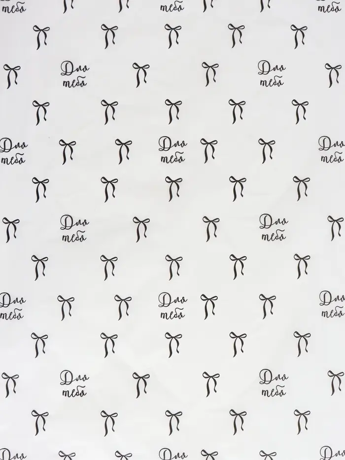 Плёнка тишью влагостойкая &laquo;Бантики&raquo;, 0.6&times;10 м, 30 мкм