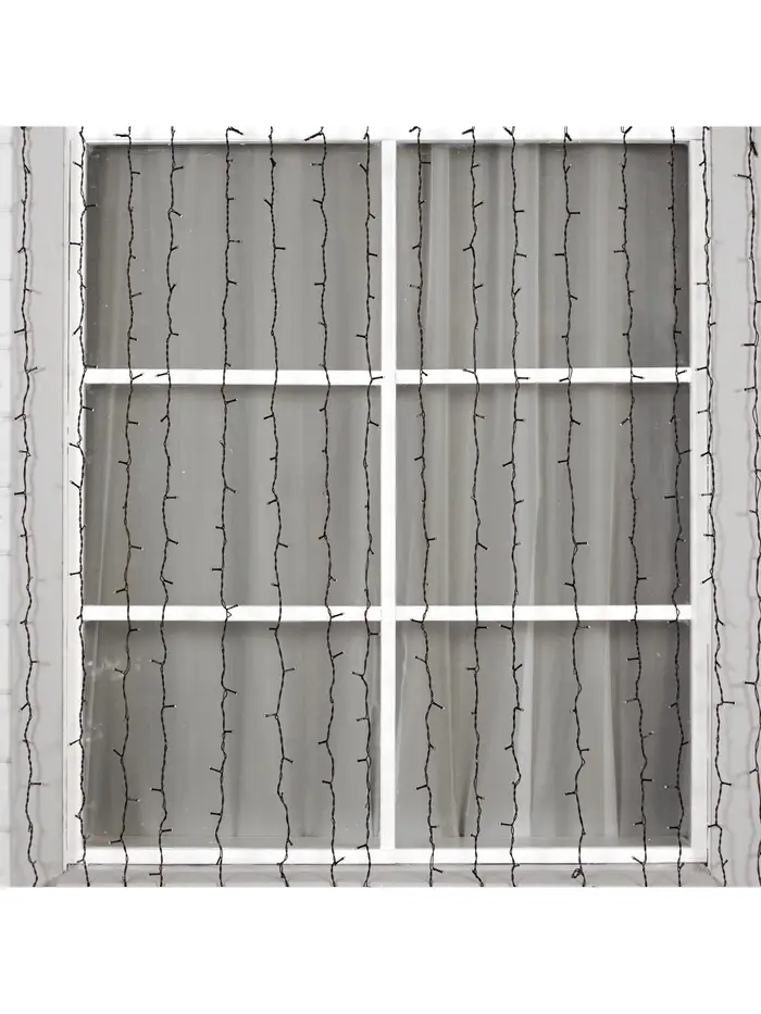 Гирлянда &laquo;Занавес&raquo; 2&times;3 м, IP44, УМС, тёмная нить, 760 LED, свечение белое, 220 В