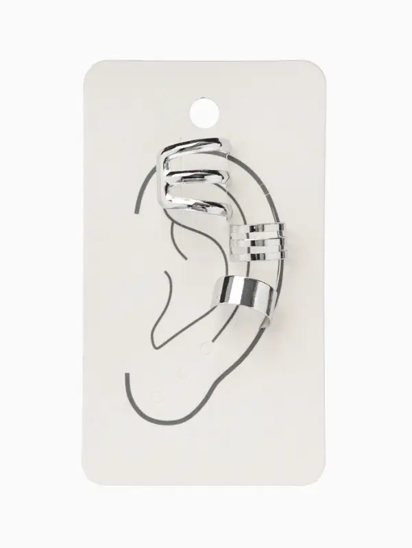 Серьги каффы &laquo;Классика&raquo;, набор 3 шт. цвет серебро