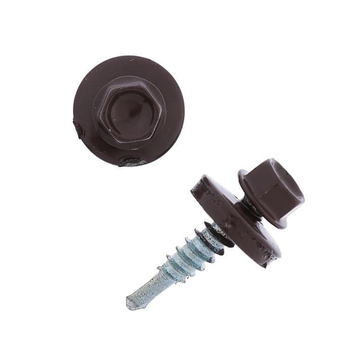 Саморезы кровельные 5.5х25 RAL8017, темно-коричн, 250 шт. Саморезы кровельные 5.5х25 RAL8017, темно-коричн, 250 шт.