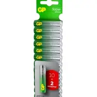 Батарейка алкалиновая GP Super, AAA, LR03-12BL, 1.5 В, блистер, 10+2 шт.
