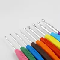 Набор крючков для вязания, d=2-6 мм, 16 см, 9 шт.