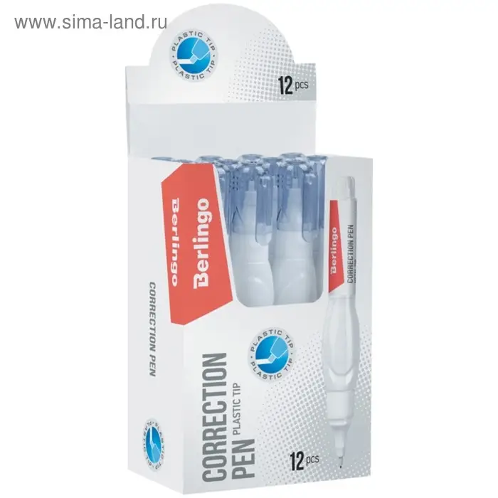 Ручка-корректор 8 мл Berlingo, пластиковый наконечник Ручка-корректор 8 мл Berlingo, пластиковый наконечник