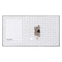 Папка-регистратор А4, 50 мм, ПВХ, тиснение &laquo;лен&raquo;, металлическая окантовка, карман на корешок, собранная, серая