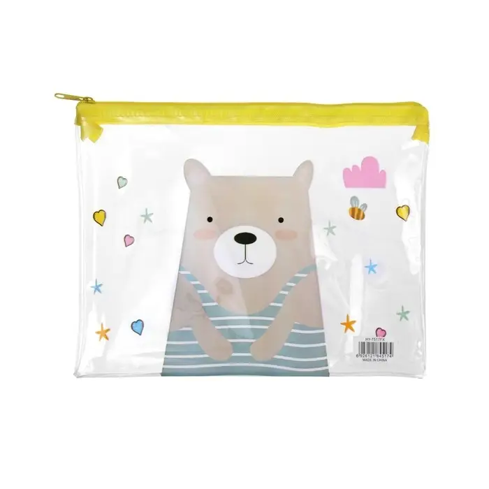 Папка на молнии А5 "Мишка", МИКС