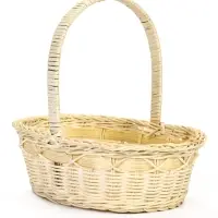 Корзина плетёная для хранения Splet, ротанг, с ручкой, бежевая, набор 3 шт.