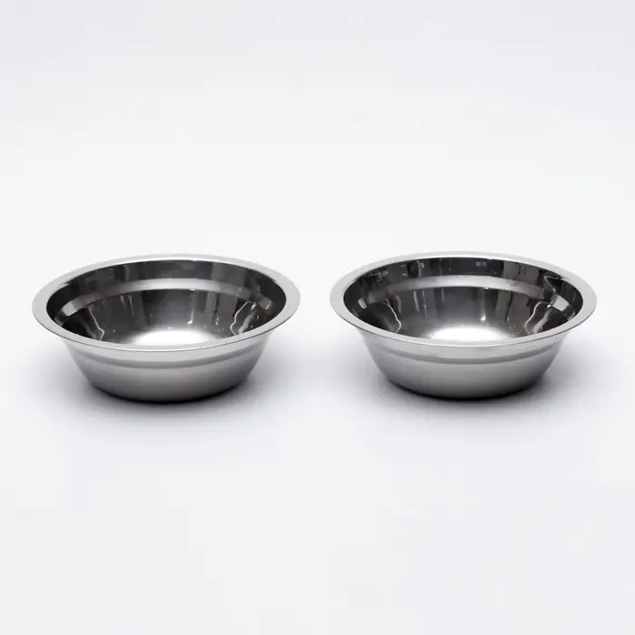 Набор из 2 мисок, 2&times;500 мл, на чёрной подставке, нержавеющая сталь