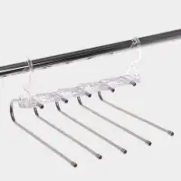 Вешалка для брюк многоуровневая, трансформер, 30.5&times;32&times;7.5, 5 уровней, прозрачная