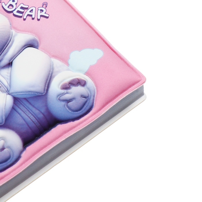 Записная книжка подарочная на гребне 80л,линия, цветной блок,обложка ПВХ 3D Мишка(10х10,5см)   10539 Записная книжка подарочная на гребне 80л,линия, цветной блок,обложка ПВХ 3D Мишка(10х10,5см)   10539